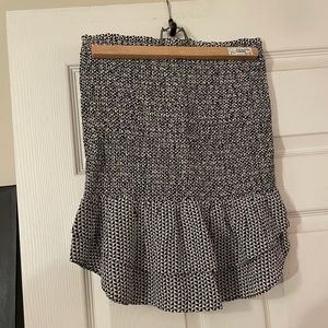 (Sz M) Madewell Ruched Mini Skirt - silk